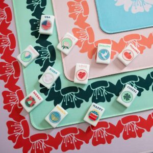 Celebration Jokers on Flowers Border Mat