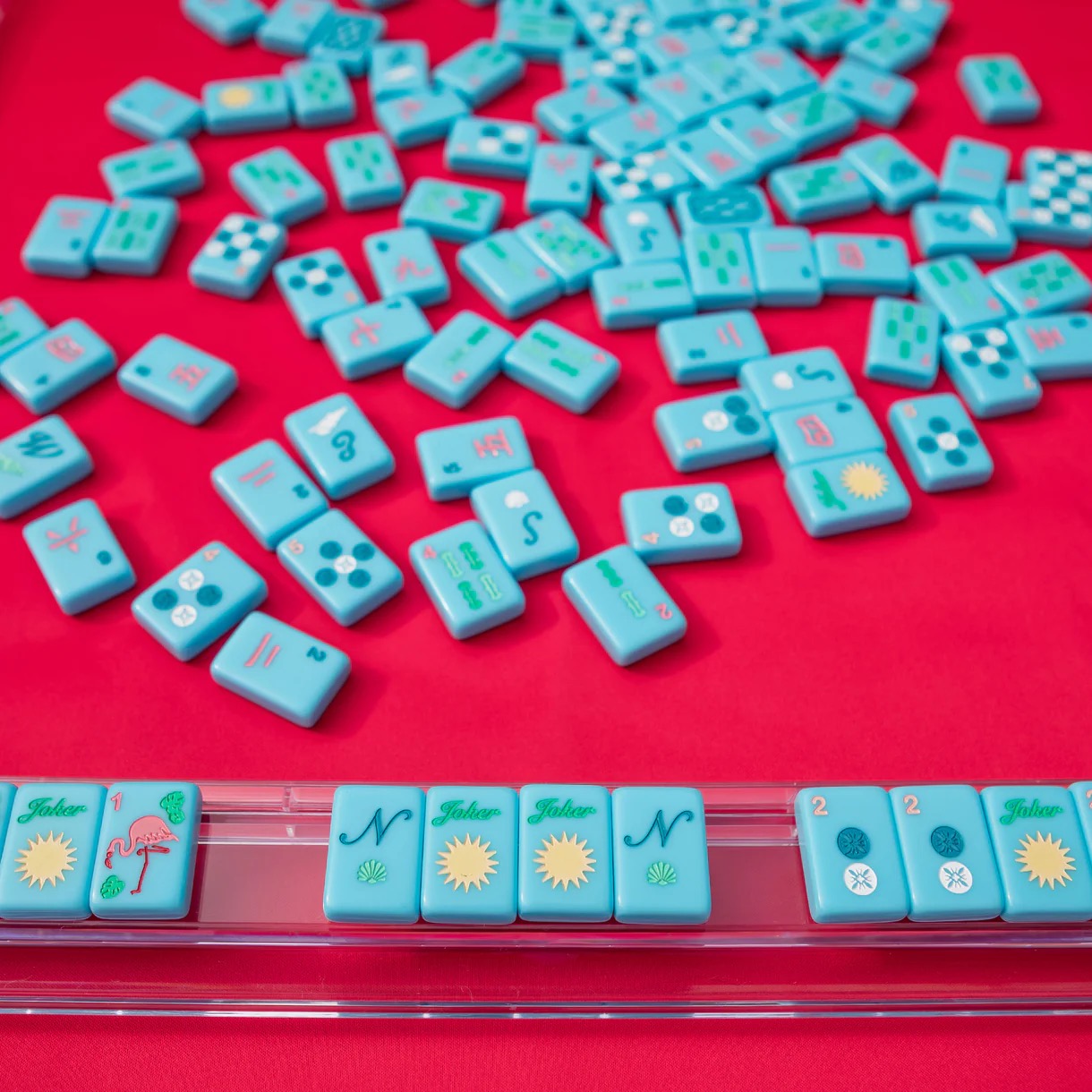 The Mahjong House Light Blue Island Tiles