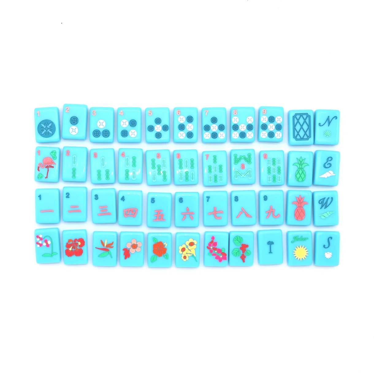 The Mahjong House Light Blue Island Tiles
