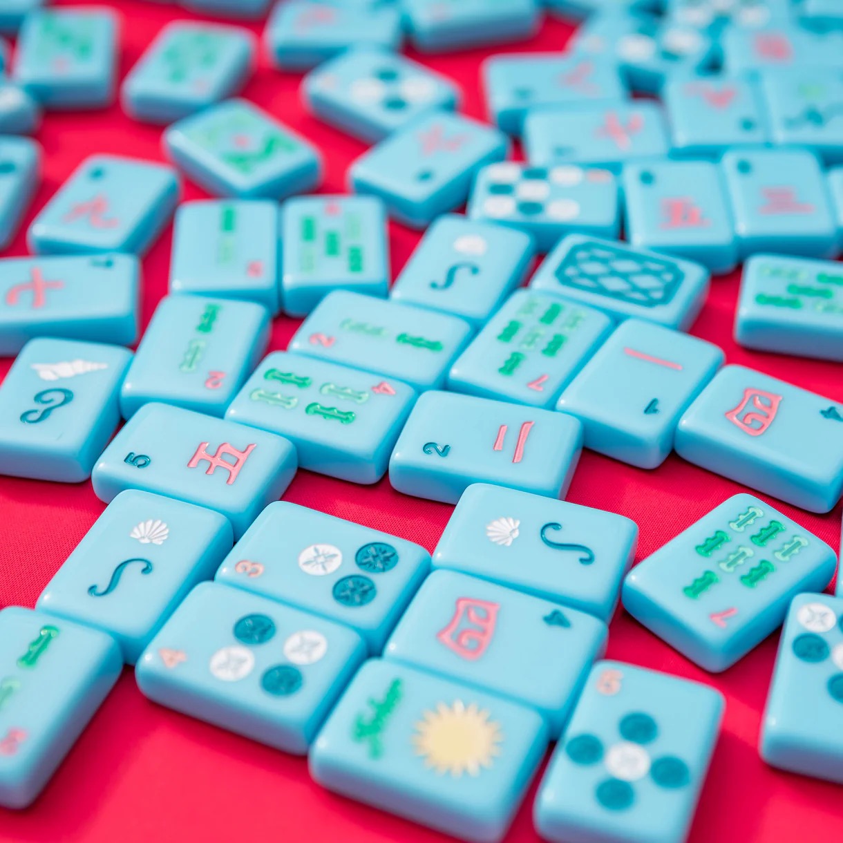 The Mahjong House Light Blue Island Tiles