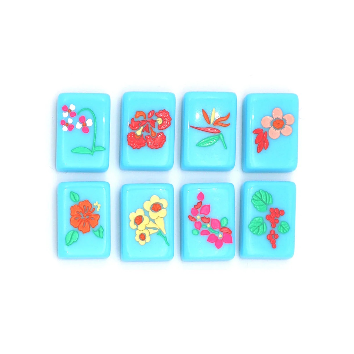 The Mahjong House Light Blue Island Tiles