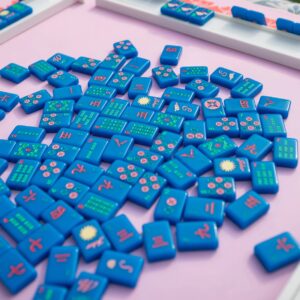 ROYAL BLUE ISLAND MAHJONG TILES