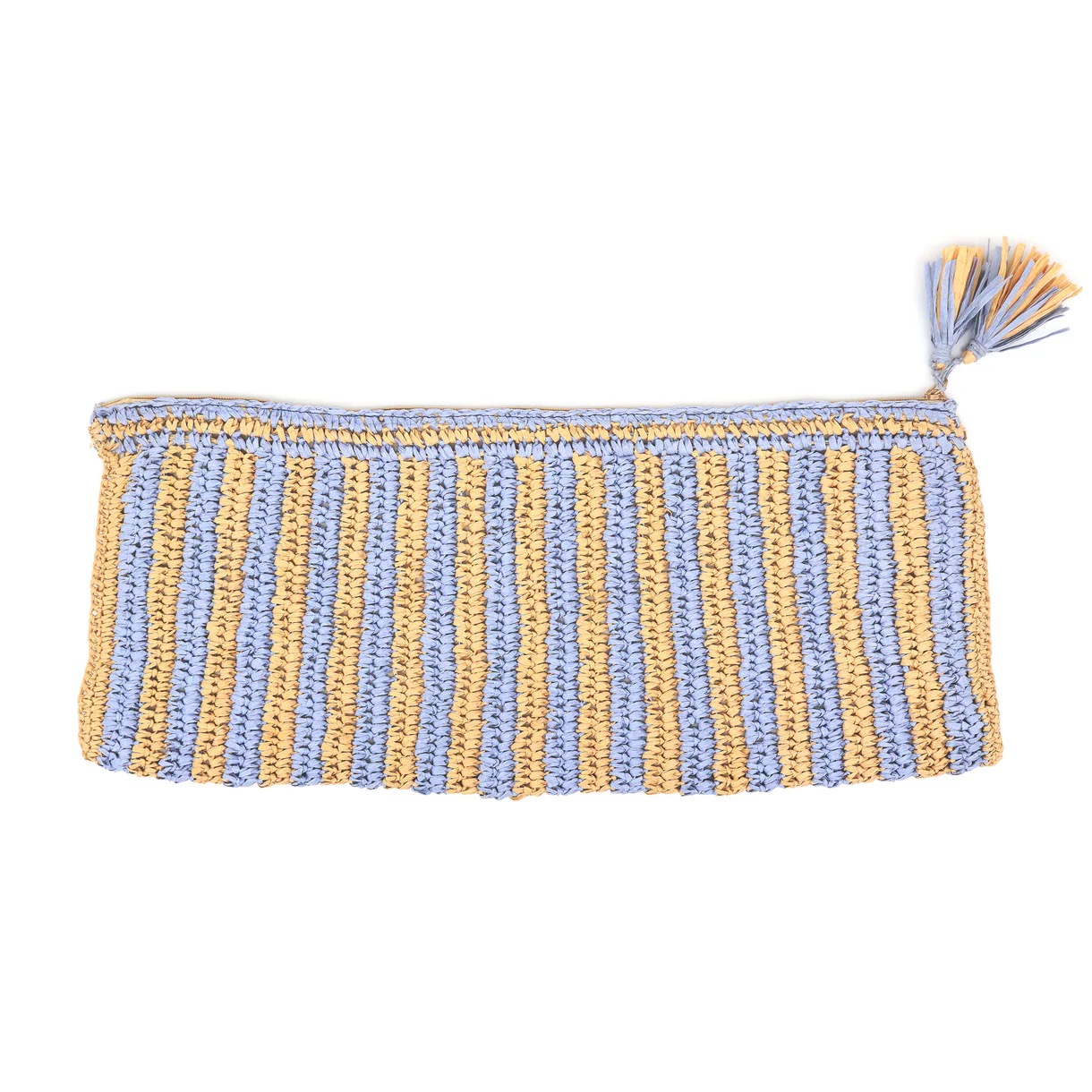 Purple & Tan Raffia Mahjong Tile Bag - Image 5