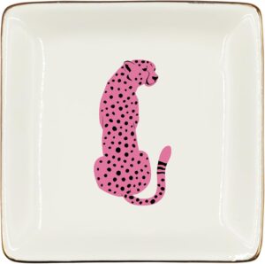 Amazon Pink Cheetah Dice Dish